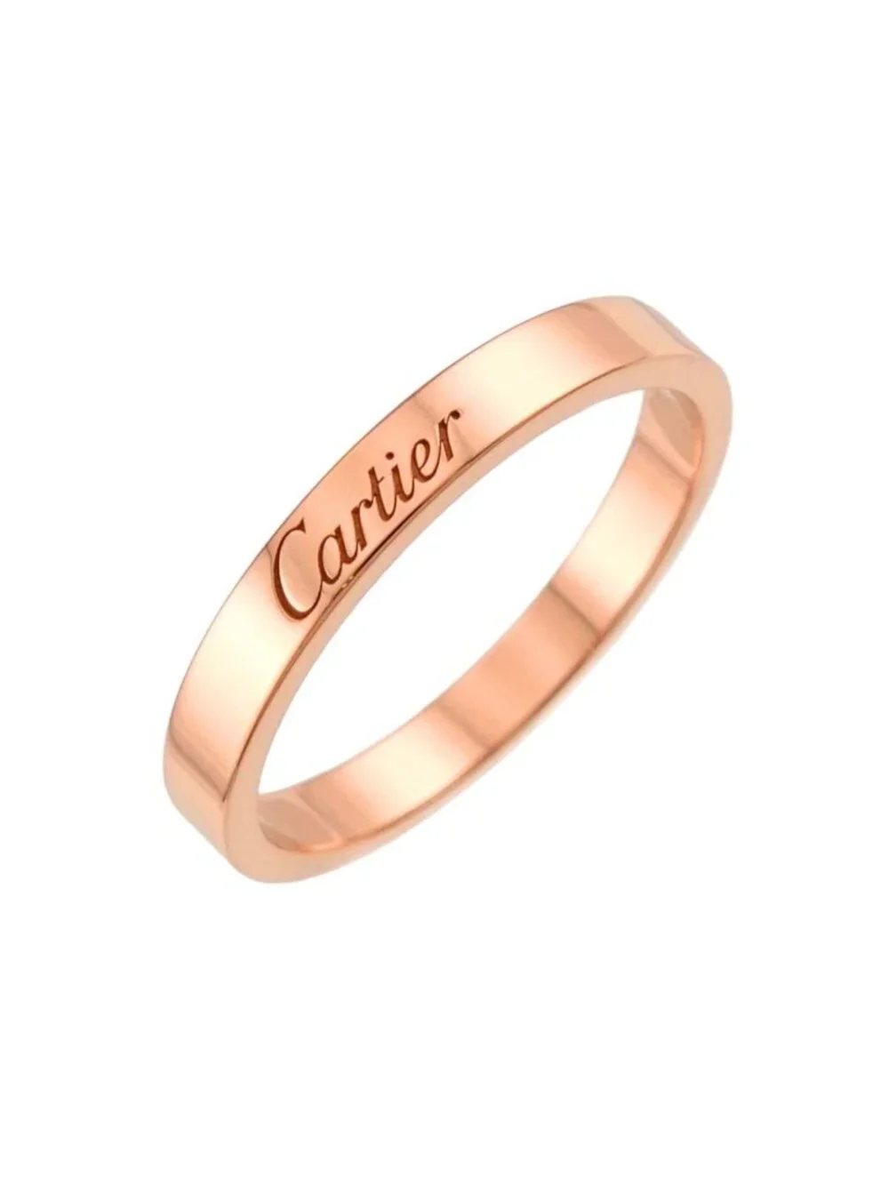 Cartier C de Cartier 59 Ring Width 18k PG Pink Gold 750